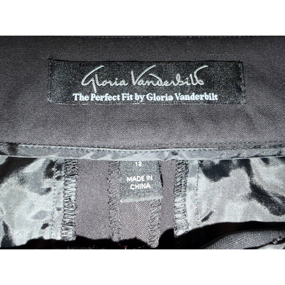 Lot of 2 Gloria Vanderbilt The Perfect Fit Dress Pants Brown Black Size 12 Women - Picture 6 of 12